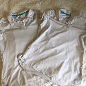 Athleta Girl White Collared Shirts